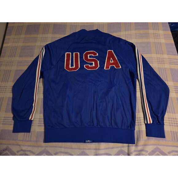 adidas Other - VTG 80s Adidas USA AAU ATP Ventex Keyrolan Trefoil Track Jacket Sewn Red Blue